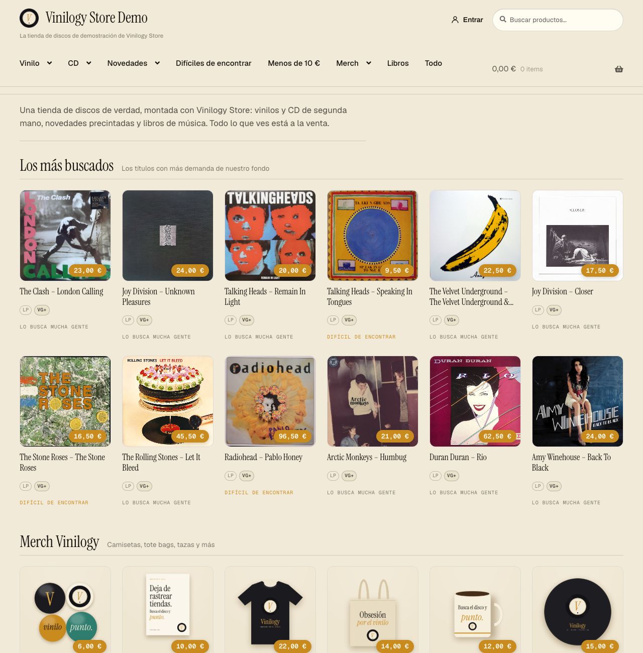 La portada de una tienda hecha con Vinilogy Tiendas
